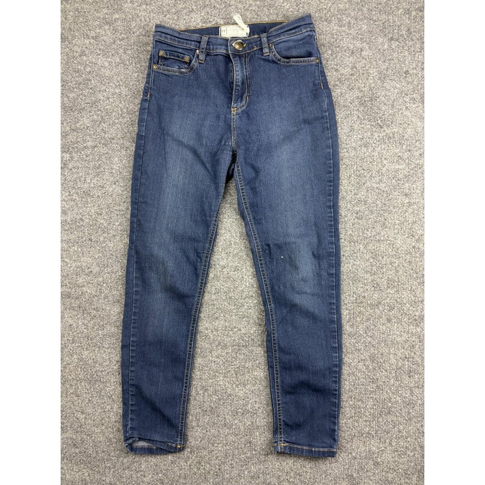 Free People Skinny Jeans Womens 28 Blue Medium Wash Mid Rise Stretch Denim 28x28
